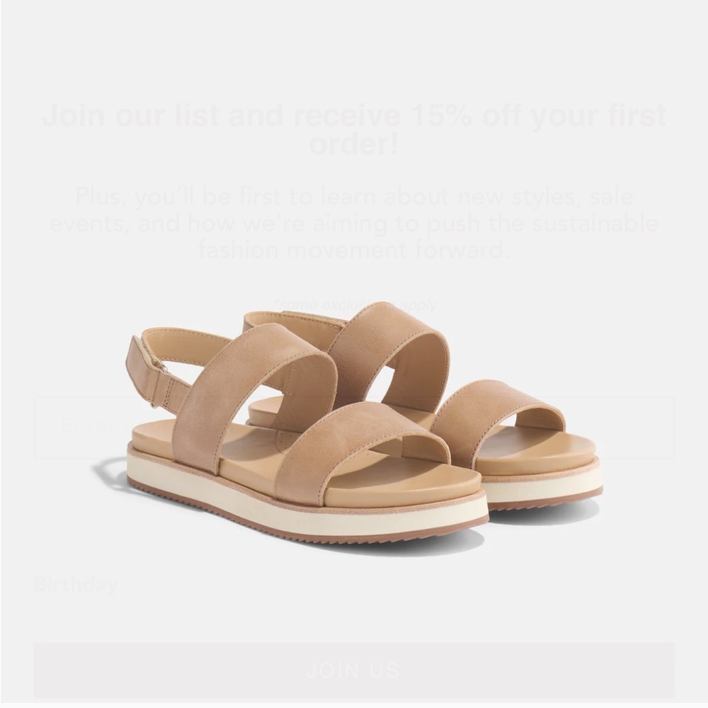 NWT Nisolo Tan Go-To Flatform Sandals